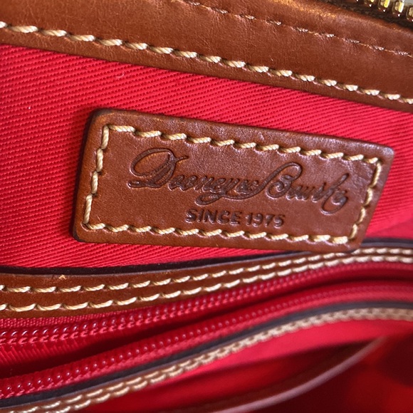 Dooney & Bourke Pebble Grain Zip Zip Satchel in Blue and Brown - Picture 7 of 15